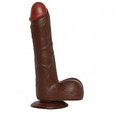 ������������� REALISTIC DILDO REAL RAPTURE BROWN 9" T4L-00700695 
