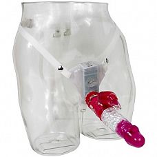 <strong>Женский страпон с вибронасадкой хай-тек - 17,8 см.</strong> <br />
Страпон с насадкой хай-теком на белых трусиках из ремешков ПВХ.<div class="charTableblock"><div><span>Длина, см</span>: 17.8</div><div><span>Диаметр, см</span>: 3.2</div><div><span>Длина, см</span>: 17-20</div><div><span>Диаметр, см</span>: 3</div><div><span>Материал</span>: ПВХ (PVC)</div><div><span>Цвет</span>: красный/розовый</div><div><span>Особенности</span>: комплект; с вибрацией</div></div> Женский страпон с вибронасадкой хай-тек - 17,8 см.
Страпон с насадкой хай-теком на белых трусиках из ремешков ПВХ.