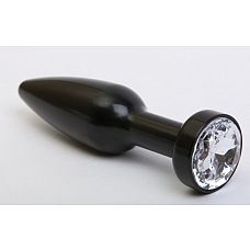 <strong>Чёрная удлинённая пробка с прозрачным кристаллом - 11,2 см.</strong> <br />
Удлинённая металлическая пробка с ограничительным основанием, украшенным кристаллом.<div class="charTableblock"><div><span>Длина, см</span>: 11.20</div><div><span>Диаметр, см</span>: 2.90</div><div><span>Материал</span>: металл</div><div><span>Длина, см</span>: 9-12</div><div><span>Диаметр, см</span>: 2</div></div> Чёрная удлинённая пробка с прозрачным кристаллом - 11,2 см.
Удлинённая металлическая пробка с ограничительным основанием, украшенным кристаллом.