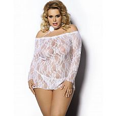 <strong>Кружевная сорочка Cobayo с длинными рукавами</strong> <br />
Короткая полупрозрачная сорочка из высокоэластичного кружевного полотна с длинными рукавами.<div class="charTableblock"><div><span>Размер</span>: 1X (50-52); 2X (52-54); 3X (54-56); 4X (56-58); 5X (58-60); 6X (60-62)</div><div><span>Цвет</span>: белый</div><div><span>Производитель</span>: Anais, Польша</div><div><span>В наличии</span>: 1X-2X, белый; 3X-4X, белый; 5X-6X, белый</div></div> Кружевная сорочка Cobayo с длинными рукавами
Короткая полупрозрачная сорочка из высокоэластичного кружевного полотна с длинными рукавами.