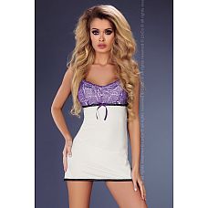 <strong>Сорочка Amaris с ажуром на лифе</strong> <br />
Элегантная сорочка на тонких бретелях с черной окантовкой, зона декольте украшена кружевом.<div class="charTableblock"><div><span>Размер</span>: L (46-48); XL (48-50)</div><div><span>Цвет</span>: другой</div><div><span>Производитель</span>: Livia Corsetti, Польша</div><div><span>В наличии</span>: L-XL, фиолетовый с белым</div></div> Сорочка Amaris с ажуром на лифе
Элегантная сорочка на тонких бретелях с черной окантовкой, зона декольте украшена кружевом.