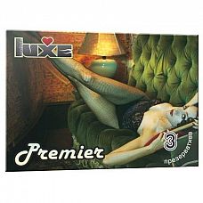 <strong>Презервативы Luxe Premier - 3 шт.</strong> <br />
Встреча страстных любовников будет безопасной только в двух случаях: если близость не состоится или если взять с собой на свидание кондомы Premier от Luxe.<div class="charTableblock"><div><span>Производитель</span>: Luxe, Китай</div></div> Презервативы Luxe Premier - 3 шт.
Встреча страстных любовников будет безопасной только в двух случаях: если близость не состоится или если взять с собой на свидание кондомы Premier от Luxe.