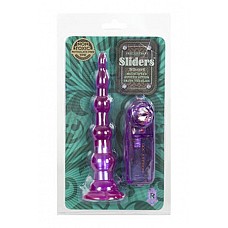 <strong>Ёлочка Sliders Short фиолетовая</strong> <br />
Тонкая анальная ёлочка Sliders Short из натурального TPR (каучуковая резина).<div class="charTableblock"><div><span>Длина, см</span>: 16</div><div><span>Диаметр, см</span>: 3</div><div><span>Материал</span>: TPE / TPR</div><div><span>Цвет</span>: другой</div><div><span>Особенности</span>: цепочки, бусы</div><div><span>Особенности</span>: с вибрацией</div><div><span>Длина, см</span>: 13-16</div><div><span>Диаметр, см</span>: 3</div></div> Ёлочка Sliders Short фиолетовая
Тонкая анальная ёлочка Sliders Short из натурального TPR (каучуковая резина).