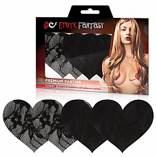 <strong>Черные кружевные и сатиновые пэстисы-сердца SATIN & LACE HEART EF-PS02</strong> <br />
Больше никаких неудобств и неудобного белья, когда одеваешь сексуальные платья и топы, например, на романтическое свидание! Добавьте сексуальности своему имиджу! Новые соблазнительные платья и топы без бретелей, красивое декольте - все может быть в Вашем новом стиле, и Вы можете не бояться, что будет открыто слишком много! Две пары пэстисов в форме сердец - классические черные с покрытием из сатина и гламурные сердца, покрытые черным кружевом.<div class="charTableblock"> </div> Черные кружевные и сатиновые пэстисы-сердца SATIN & LACE HEART EF-PS02
Больше никаких неудобств и неудобного белья, когда одеваешь сексуальные платья и топы, например, на романтическое свидание! Добавьте сексуальности своему имиджу! Новые соблазнительные платья и топы без бретелей, красивое декольте - все может быть в Вашем новом стиле, и Вы можете не бояться, что будет открыто слишком много! Две пары пэстисов в форме сердец - классические черные с покрытием из сатина и гламурные сердца, покрытые черным кружевом.