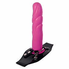    BRUTAL PNK LAPDANCER DONG W HARNESS9719TJ 
    .