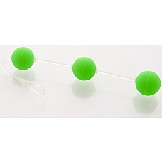 <strong>Цепочка из 3-х зеленых шариков</strong> <br />
Анальные шарики 19,5см зеленые<div class="charTableblock"><div><span>Длина, см</span>: 19.5</div><div><span>Диаметр, см</span>: 2.5</div><div><span>Материал</span>: пластик</div><div><span>Цвет</span>: другой</div><div><span>Особенности</span>: шарики</div><div><span>Длина, см</span>: 17-20</div><div><span>Диаметр, см</span>: 2</div></div> Цепочка из 3-х зеленых шариков
Анальные шарики 19,5см зеленые