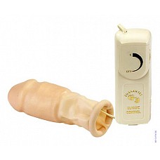 <strong>Удлиняющая насадка на пенис с вибратором</strong> <br />
Удлиняющая насадка на пенис (7 см), из латекса, плотная, оснащена мультискоростным вибратором с выносным пультом управления.<div class="charTableblock"> </div> Удлиняющая насадка на пенис с вибратором
Удлиняющая насадка на пенис (7 см), из латекса, плотная, оснащена мультискоростным вибратором с выносным пультом управления.