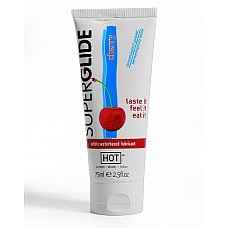 <strong>Съедобный вишневый лубрикант SUPERGLIDE, 75 мл</strong> <br />
Съедобный лубрикант с ароматом и вкусом вишни, на водной основе.<div class="charTableblock"><div><span>Основа</span>: водная</div><div><span>Особенности</span>: оральная; ароматизированная; вкусовая; вагинальная</div><div><span>Объем, мл</span>: 60-99</div><div><span>Объем, мл</span>: 75</div></div> Съедобный вишневый лубрикант SUPERGLIDE, 75 мл
Съедобный лубрикант с ароматом и вкусом вишни, на водной основе.