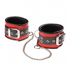 <strong>Оковы кожаные красные с черным широким ремешком, соединенные цепочкой длиной 35см 3072-12</strong> <br />
Изготавливаются из натуральной кожи с велюровой подкладкой.<div class="charTableblock"><div><span>Материал</span>: кожа</div><div><span>Цвет</span>: красный, розовый</div></div> Оковы кожаные красные с черным широким ремешком, соединенные цепочкой длиной 35см 3072-12
Изготавливаются из натуральной кожи с велюровой подкладкой.