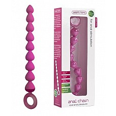 <strong>Анальная цепочка Anal Chain розовая</strong> <br />
9 силиконовых капель, слившихся воедино – это идеальный инструмент для исследования ануса. <br><br>
Погружая секс-игрушку в попку, заставляя её то раскрываться цепочке навстречу, то сжиматься над каждым звеном, вы испытаете море удовольствия! <br><br>
Колечко на основании упростит как введение, так и управление гибким анальным стимулятором.
<div class="charTableblock"><div><span>Длина, см</span>: 20.5</div><div><span>Диаметр, см</span>: 2</div><div><span>Материал</span>: силикон</div><div><span>Цвет</span>: красный/розовый</div><div><span>Особенности</span>: цепочки, бусы</div><div><span>Длина, см</span>: 17-20</div><div><span>Диаметр, см</span>: 2</div></div> Анальная цепочка Anal Chain розовая
9 силиконовых капель, слившихся воедино – это идеальный инструмент для исследования ануса. <br><br>
Погружая секс-игрушку в попку, заставляя её то раскрываться цепочке навстречу, то сжиматься над каждым звеном, вы испытаете море удовольствия! <br><br>
Колечко на основании упростит как введение, так и управление гибким анальным стимулятором.