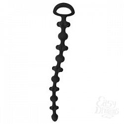 Чёрная анальная цепочка Flower Chain - 26,5 см. Чёрная анальная цепочка Flower Chain - 26,5 см.
