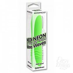 Зеленый вибромассажёр Neon Luv Touch Wave - 14 см. Зеленый вибромассажёр Neon Luv Touch Wave - 14 см.