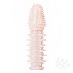 Телесная шипованная насадка на пенис с выпуклой головкой Телесная шипованная насадка на пенис с выпуклой головкой