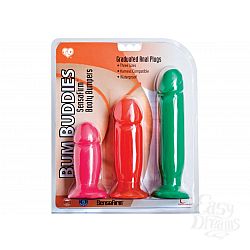 Набор из 3 разноцветных анальных пробок Набор из 3 разноцветных анальных пробок