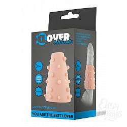 Телесная насадка в форме конуса с шишечками XLover - 10 см. Телесная насадка в форме конуса с шишечками XLover - 10 см.