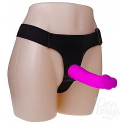 Фиолетовый фаллос на регулируемых трусиках - 18,8 см. Фиолетовый фаллос на регулируемых трусиках - 18,8 см.