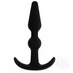  ׸���� �������� ��� �������� ���������� T-SHAPE SILICONE BUTT PLUG BLACK - 8,9 ��.