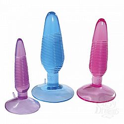 Набор из трех анальных пробок Twirly Trio Jelly Arousal Butt Plugs Набор из трех анальных пробок Twirly Trio Jelly Arousal Butt Plugs