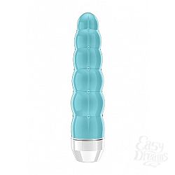 Бирюзовый фигурный вибратор Lauryn - 15 см. Бирюзовый фигурный вибратор Lauryn - 15 см.