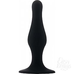 Чёрная анальная пробка Butt Plug with Suction Cup Small Чёрная анальная пробка Butt Plug with Suction Cup Small
