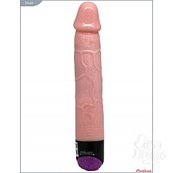 Телесный гнущийся вибратор с ротацией - 23,5 см. Телесный гнущийся вибратор с ротацией - 23,5 см.