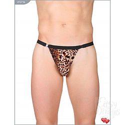 Леопардовые трусы-стринги с застежкой Леопардовые трусы-стринги с застежкой