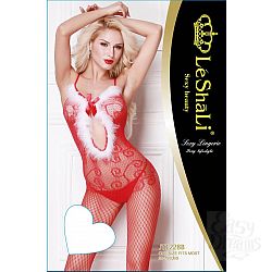 Ажурный кэтсьюит с отделанным перышками марабу лифом Ажурный кэтсьюит с отделанным перышками марабу лифом