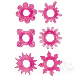 Набор из 6 розовых эрекционных колец (Toyfa 888200-3) Набор из 6 розовых эрекционных колец (Toyfa 888200-3)