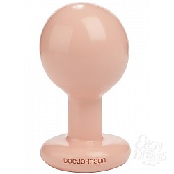 Круглая телесная пробка для анальной стимуляции ROUND MEDIUM Круглая телесная пробка для анальной стимуляции ROUND MEDIUM