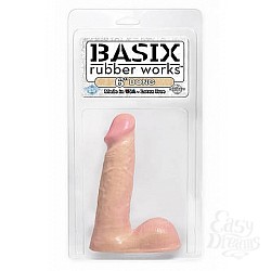 Фаллоимитатор телесный BASIX 6 с мошонкой Фаллоимитатор телесный BASIX 6 с мошонкой