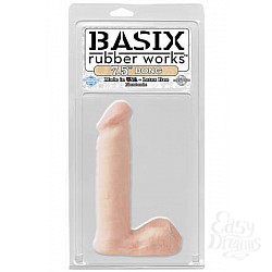 Фаллоимитатор телесный BASIX 7,5 с мошонкой Фаллоимитатор телесный BASIX 7,5 с мошонкой