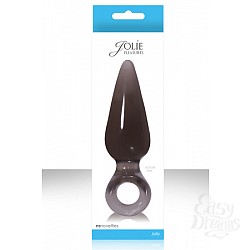 Большая черная анальная пробка JOLIE с кольцом Большая черная анальная пробка JOLIE с кольцом
