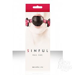 Кляп SINFUL BALL GAG виниловый розовый Кляп SINFUL BALL GAG виниловый розовый