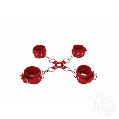 ���������� 1:  �������� ��� ������� Hand And Legcuffs Red SH-OU050RED