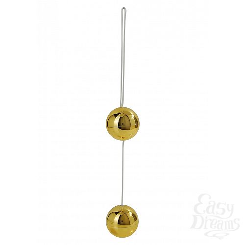 Фотография 1:  Шарики вагинальные золотистые CANDY BALLS LUX GOLD