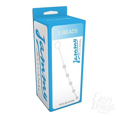 ���������� 2  ���������� �������� ������� � 5 �������� JAMMY JELLY ANAL 5 BEADS CRYSTALL - 38 ��.