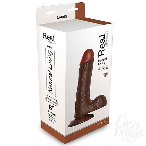 ���������� 2  ���������� �������� REALISTIC VIBRATOR REAL RAPTURE BROWN - 23 ��.