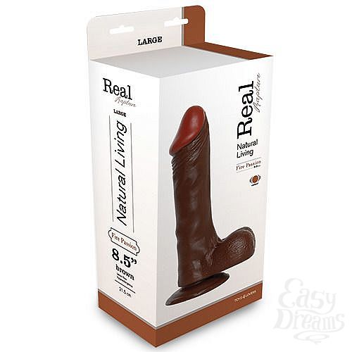 ���������� 2  ���������� �������� REALISTIC VIBRATOR REAL RAPTURE BROWN - 24,5 ��.