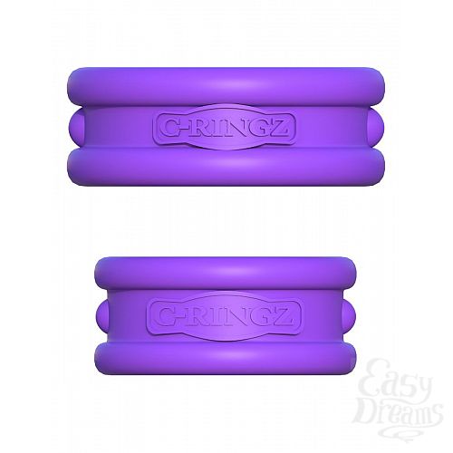 Фотография 2  Набор из двух фиолетовых эрекционных колец Max Width Silicone Rings