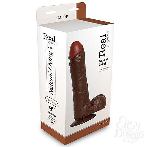 ���������� 2  ���������� �������������-������� REALISTIC DILDO REAL RAPTURE - 25,5 ��.