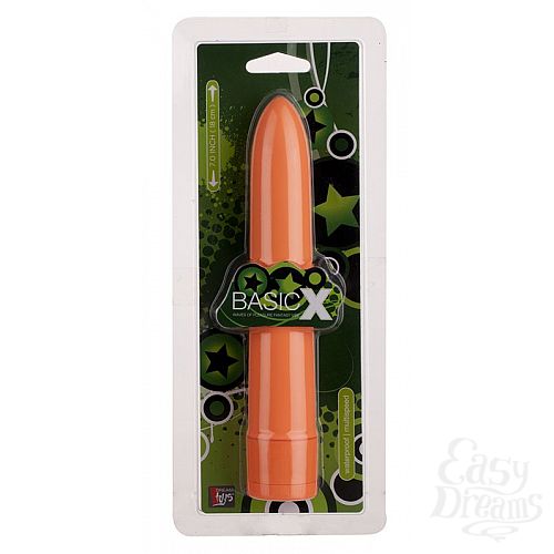 ���������� 2  ��������� ������������ ������������ BASICX MULTISPEED VIBRATOR ORANGE 7INCH - 18 ��.