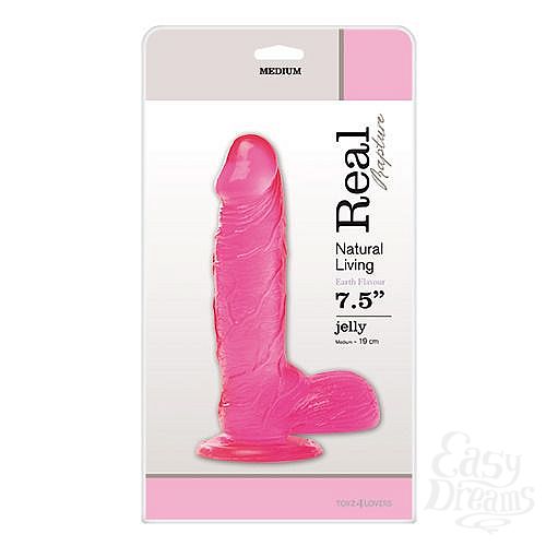 ���������� 2  ������� ������������� JELLY DILDO REAL RAPTURE PINK 7.5 - 19 ��.