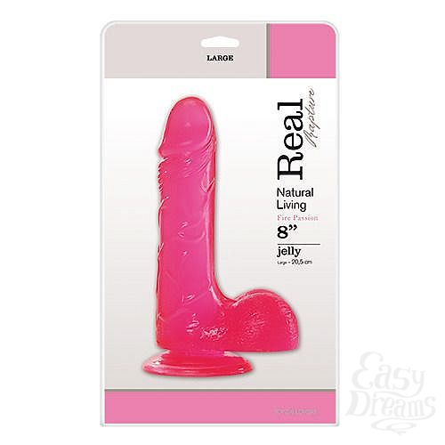 ���������� 2  ������� ������������� � ��������� JELLY DILDO REAL RAPTURE PINK 8 - 23 ��.
