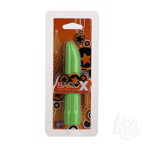 ���������� 2  ������������ ������ �������� BASICX MULTISPEED VIBRATOR GREEN 5INCH - 13 ��.