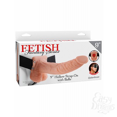  1:    Fetish Fantasy Series 9 Hollow Strap-On with Balls - Flesh