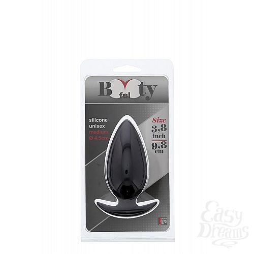 ���������� 2  ׸���� �������� ������ BOOTYFUL ANAL PLUG MEDIUM BLACK - 9,8 ��.