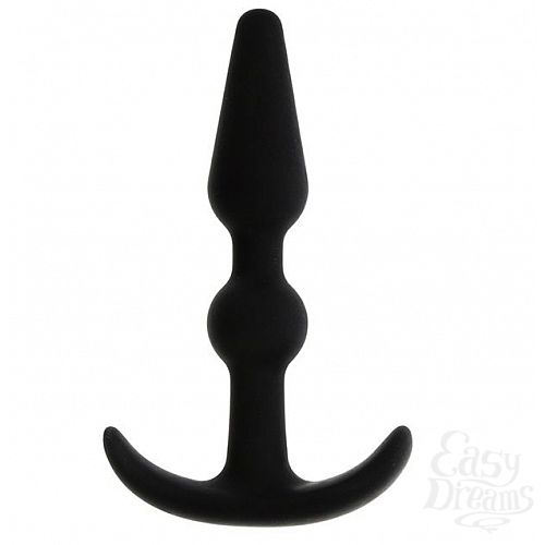 ���������� 1:  ׸���� �������� ��� �������� ���������� T-SHAPE SILICONE BUTT PLUG BLACK - 8,9 ��.