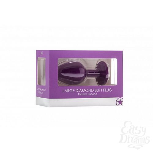 ���������� 2  ������� ���������� �������� ������ OUCH! Large Diamond Butt Plug � ���������� - 8 ��.