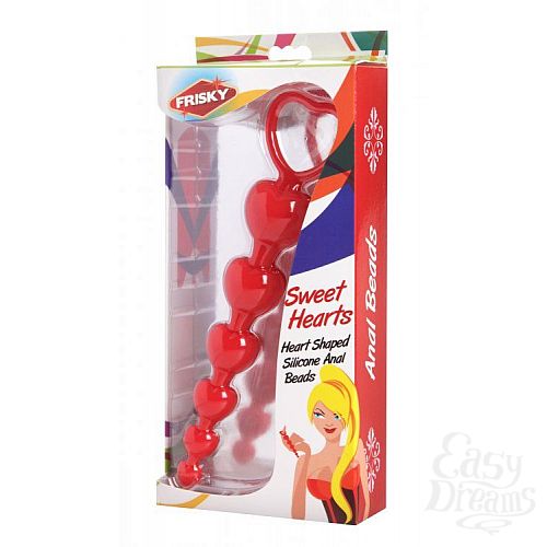 ���������� 2  ������� �������� ���� Sweet Heart Silicone Anal Beads - 18,4 ��.