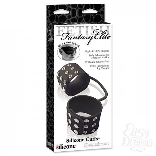 ���������� 1:  ����������� ��������� FF ELITE - SILICONE CUFFS BLACK 457023PD